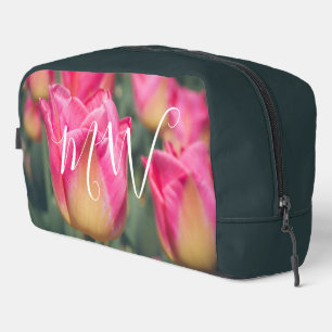 Trousse De Toilette Tulières à ressort de style vintage rose