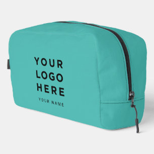 Trousse De Toilette Turquoise Logo Entreprise Nom Instagram Voyage
