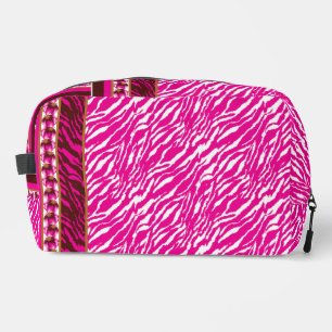 Trousse De Toilette Un motif floral complexe en rose et blanc, art