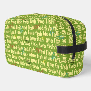 Trousse De Toilette Un Poisson Deux Poissons Typographie Motif