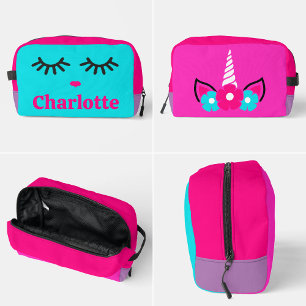 Trousse De Toilette Unicorn fille rose violet et blanc