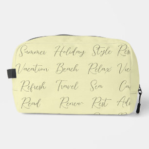 Trousse De Toilette Vacances d'été tendance moderne mots jaunes