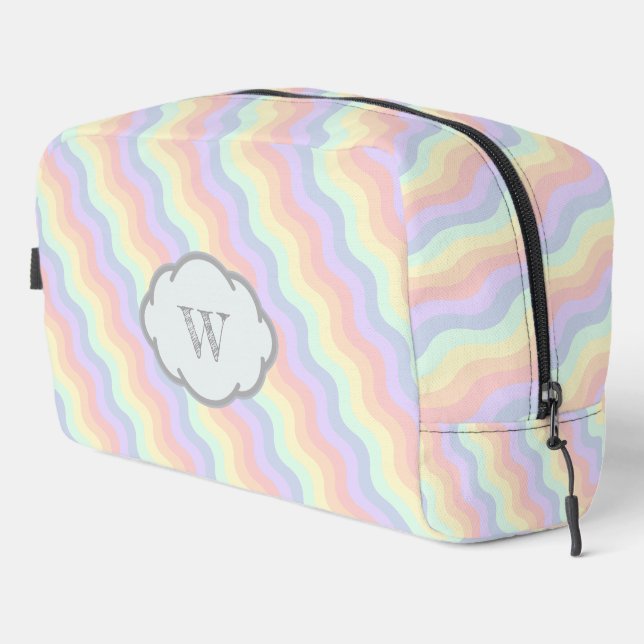 Trousse De Toilette Vagues Arc-en-ciel Pastel (Coin droit)
