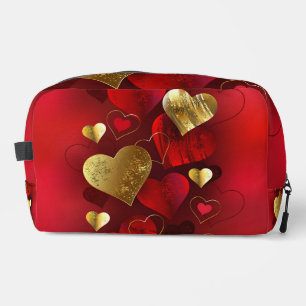 Trousse De Toilette Valentines dorées et rouges