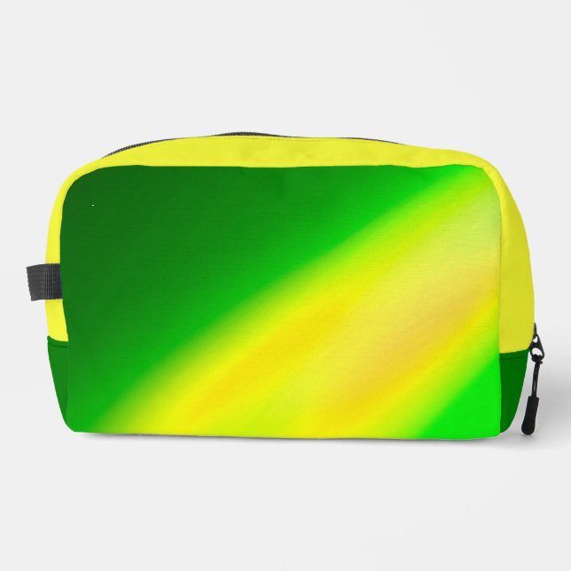 Trousse De Toilette Vert Jaune ombre clair de lune Double bande (Recto)