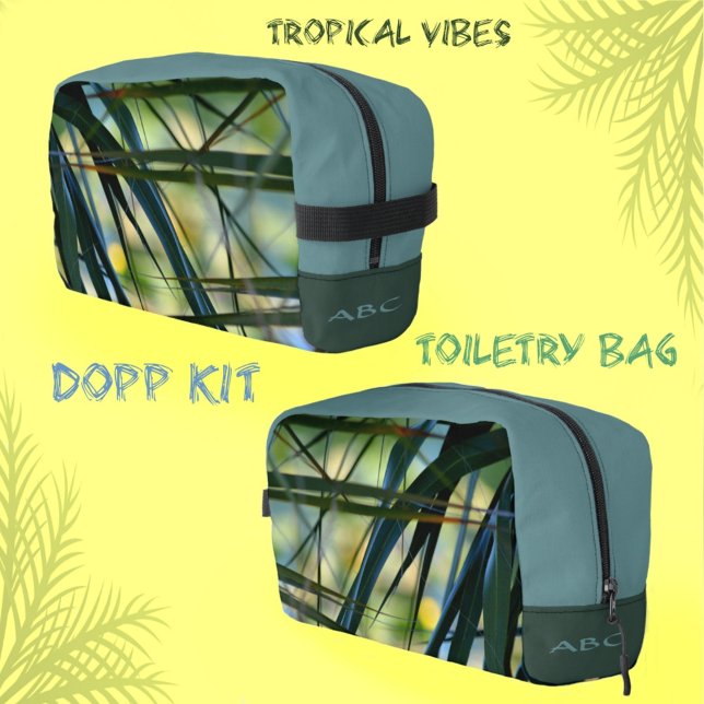 Trousse De Toilette Vibes Tropicales Toilettes Vertes (Créateur téléchargé)
