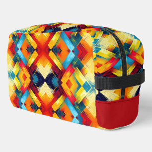 Trousse De Toilette Vibes vintages Dans Les Couleurs : Formes Géométri