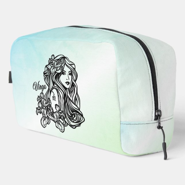 Trousse De Toilette Vierge Vierge Zodiaque Vert Menthe (Coin droit)