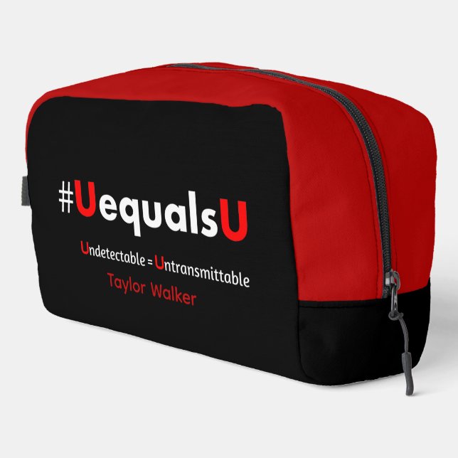 Trousse De Toilette VIH Indétectable Égale Non Transmissible - Minimal (Coin droit)