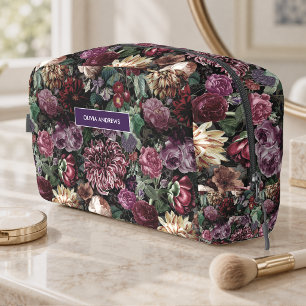 Trousse De Toilette Vintage floral coloré monogrammé