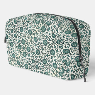 Trousse De Toilette Vintage Teal Floral China Pattern Print