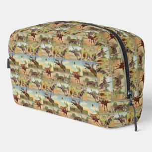 Trousse De Toilette Vintage Western Rodeo Événements Cowboys Horses Bu