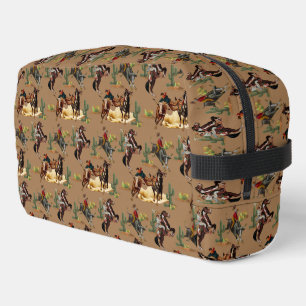 Trousse De Toilette Vintage Western Rodeo Événements Cowgirl Cowboy