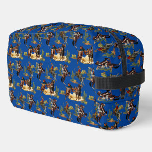 Trousse De Toilette Vintage Western Rodeo Événements Cowgirl Cowboy