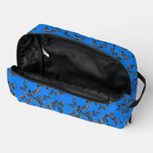 Trousse De Toilette Zèbre bleu sauvage moderne