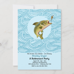 Trout Fishing Retraite Party Invitation
