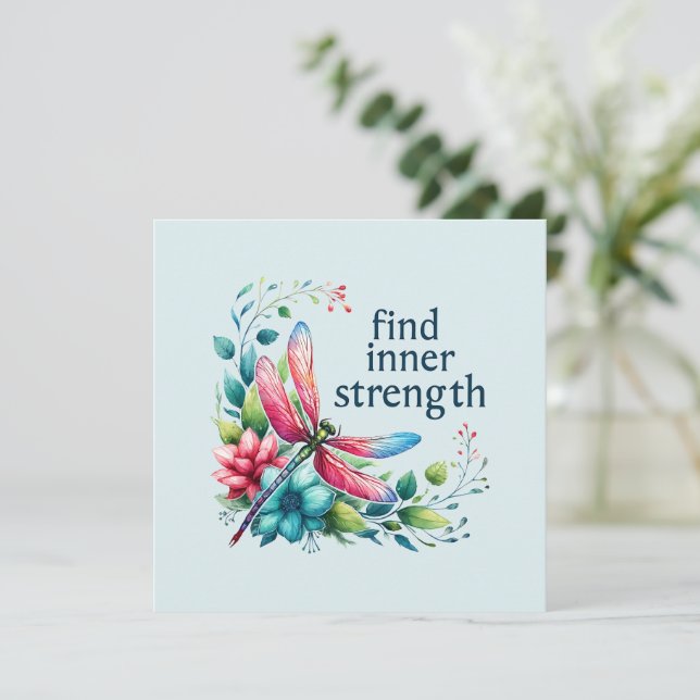 Trouver la force intérieure - libellule artistique (Debout devant)