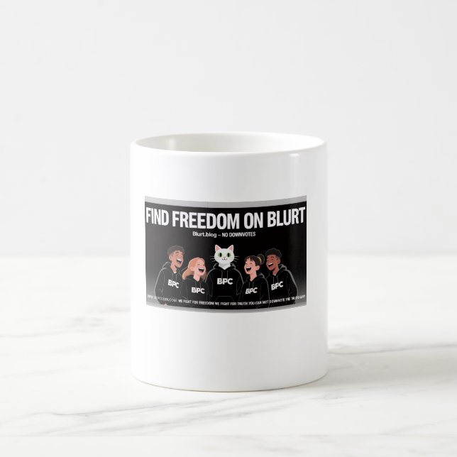 Trouver la liberté sur Blurt Cup Mug (Centre)