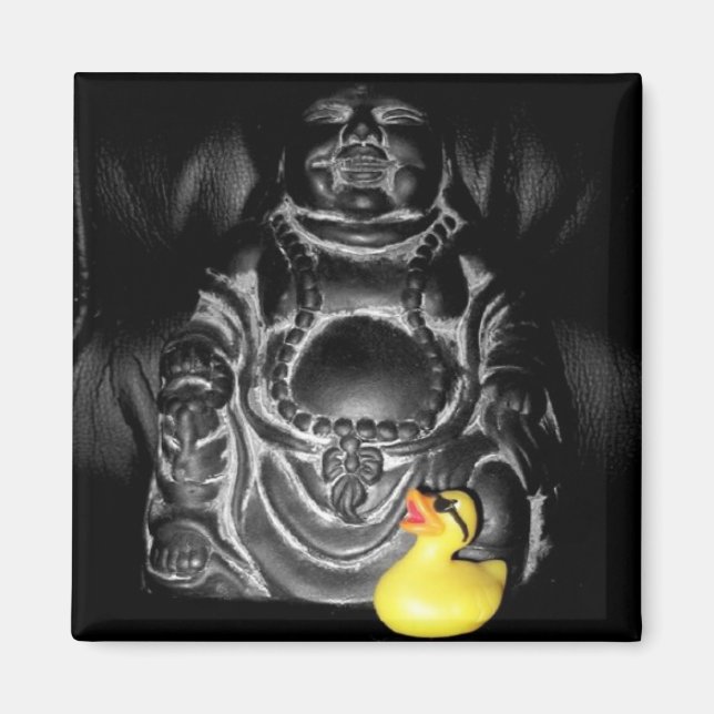 'Trouver la spiritualité' Roubber Duck Magnet (Devant)
