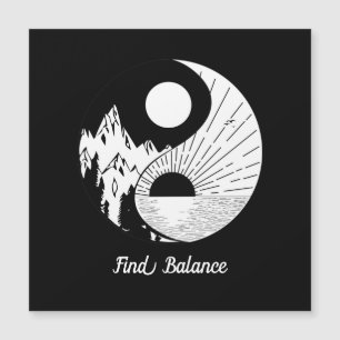 Trouver l'équilibre Zen Yin Yang Noir Blanc