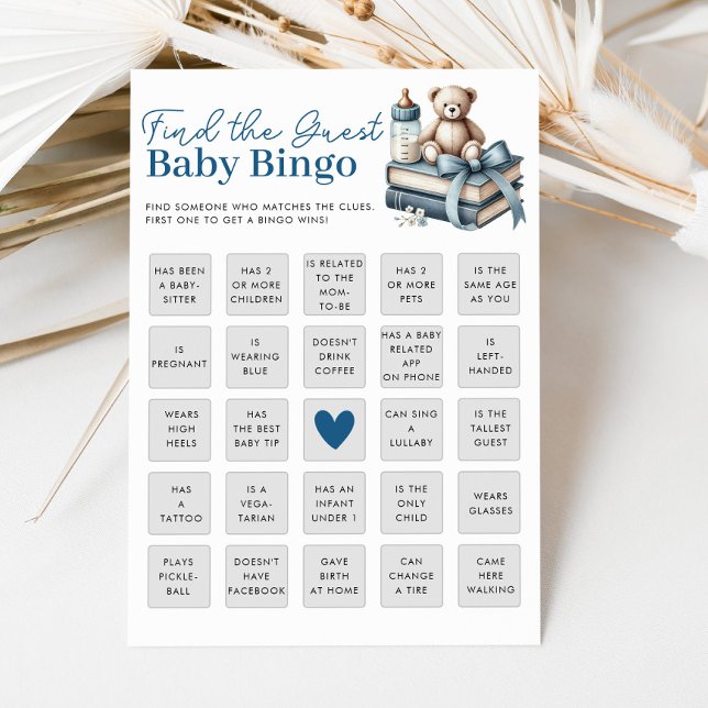 Trouvez La Carte De Jeu De Bingo Du Baby shower In (Créateur téléchargé)