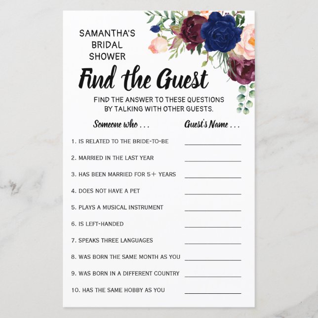 Trouvez la douche invité anglais espagnol jeu (Devant)