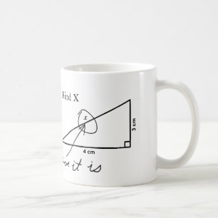 Trouvez la tasse de café drôle d'essai de maths de