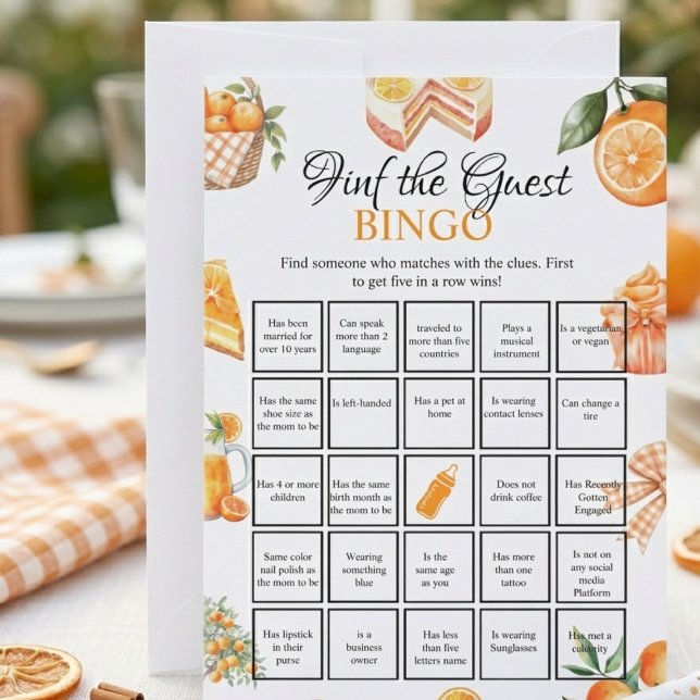 Trouvez le bébé invité carte de jeu de bingo Baby  (Créateur téléchargé)