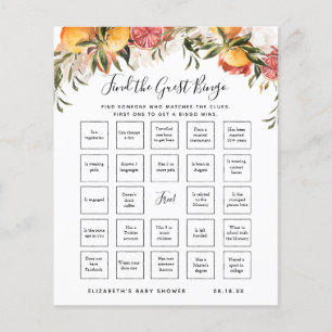 Trouvez le Bingo Invité   Jeu de Baby Shower