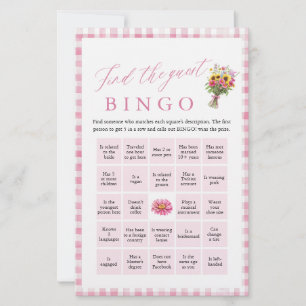 Trouvez le Bingo Invité Rose Jeu de Baby Shower de