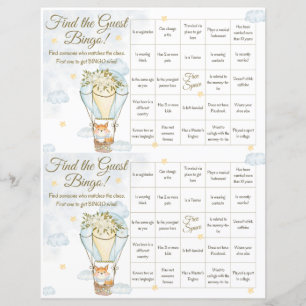 Trouvez le jeu de Baby shower de Bingo invité