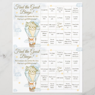 Trouvez le jeu de Baby shower de Bingo invité