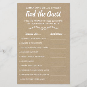 Trouvez le jeu de baby shower pour la mariée en an