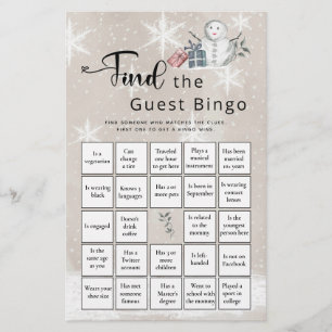 Trouvez le jeu de bingo pour invités Baby Shower d