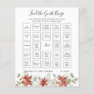 Trouvez l'invité Bingo Jeu de Baby Shower