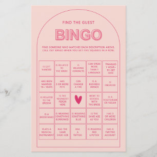 Trouvez minimaliste trouver l'invité bingo nuptial
