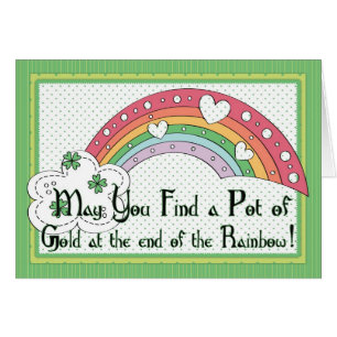 Trouvez une carte irlandaise arc-en-ciel de pot d'