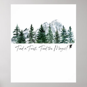 Trouvez une forêt. Trouvez la Magie ! Impression n