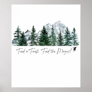 Trouvez une forêt. Trouvez la Magie ! Impression n