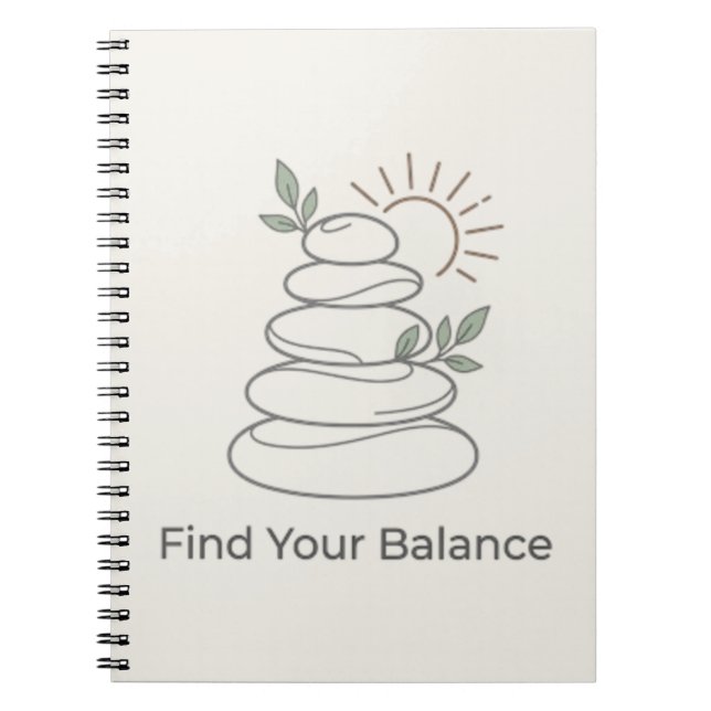 Trouvez votre équilibre Cahier esthétique Zen (Devant)