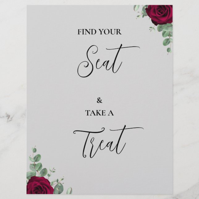 Trouvez Votre Siège Et Prenez Une Treat Red Rose W (Devant)