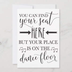 Trouvez votre siège ici Poster Mariage Carte Signa