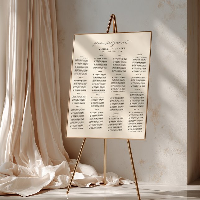 Trouvez votre siège tableau de disposition de mari (Créateur téléchargé)