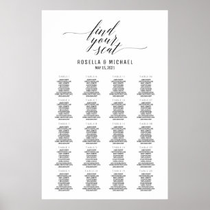 Trouvez votre siège - Tableau Mariage