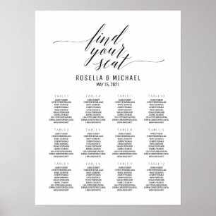 Trouvez votre siège - Tableau Mariage Tableau de s