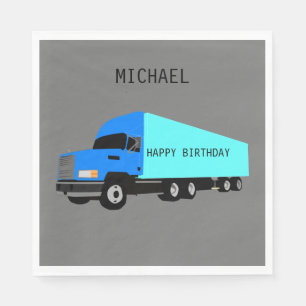 "TRUCK" Joyeux serviettes en papier pour garçons.