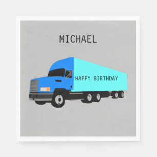 "TRUCK" Joyeux serviettes en papier pour garçons.