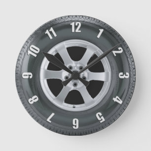 Truck Tire Truck Tire Trucs Horloge d'art