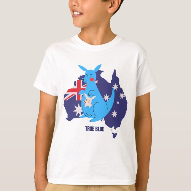 True Blue Australia Kangaroo T-shirt (Devant)