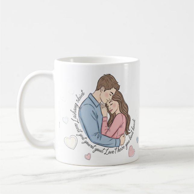 True Love Quote Bridesmaid Mug – Romantic Couple   (Gauche)